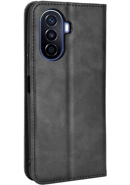 Huawei Nova Y70/Y70 Artı Cüzdan Pu Deri Manyetik Kapatma Telefon Kılıfı (Yurt Dışından)