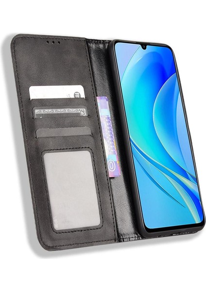Huawei Nova Y70/Y70 Artı Cüzdan Pu Deri Manyetik Kapatma Telefon Kılıfı (Yurt Dışından)