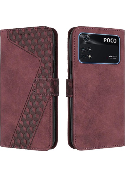 Xiaomi Poco M4 Pro 4g Kickstand Cüzdan Flip Folio Kart Telefon Kılıfı (Yurt Dışından) indirimleri