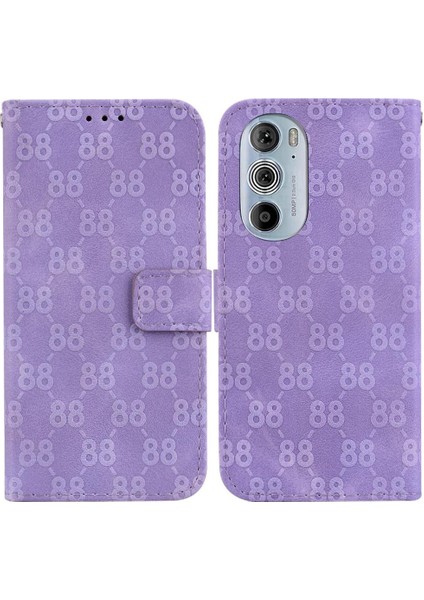 Motorola Kenar 30 Pro Cüzdan Için Çift 8 Kabartmalı Pu Kart Telefon Kılıfı (Yurt Dışından)