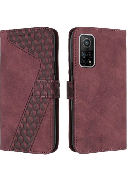 Xiaomi 10T/10T Pro Flip Folio Kickstand Manyetik Cüzdan Telefon Kılıfı (Yurt Dışından)
