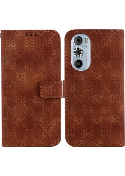 Motorola Kenar 30 Pro Cüzdan Için Çift 8 Kabartmalı Pu Kart Telefon Kılıfı (Yurt Dışından)