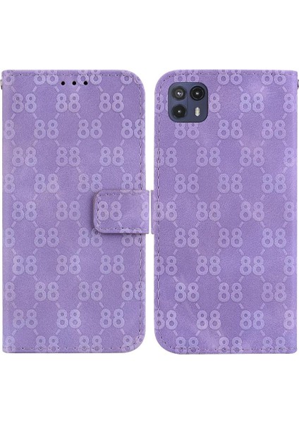 Motorola Moto G50 5g Için Kart Tutucu Cüzdan Çift 8 Pu Telefon Kılıfı (Yurt Dışından)
