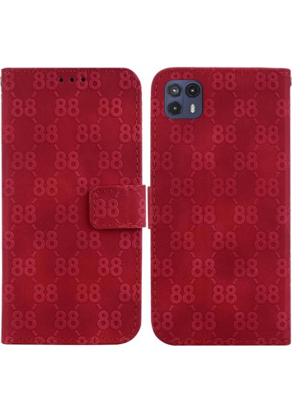 Motorola Moto G50 5g Için Kart Tutucu Cüzdan Çift 8 Pu Telefon Kılıfı (Yurt Dışından)