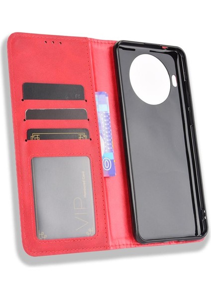 Cubot Not 20 Için /not 20 Pro Pu Deri Manyetik Kapatma Cüzdan Telefon Kılıfı (Yurt Dışından)