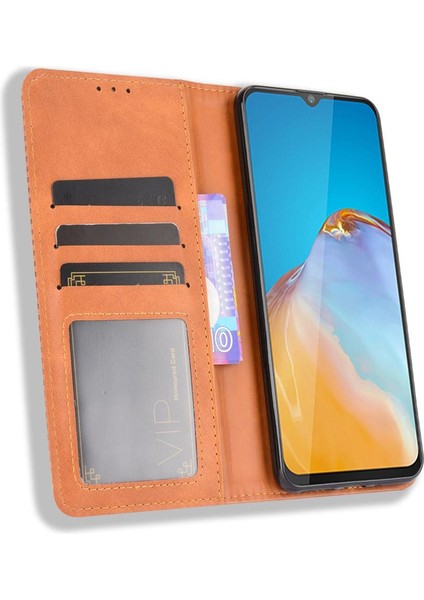 Cubot Not 20 Için /not 20 Pro Pu Deri Manyetik Kapatma Cüzdan Telefon Kılıfı (Yurt Dışından)