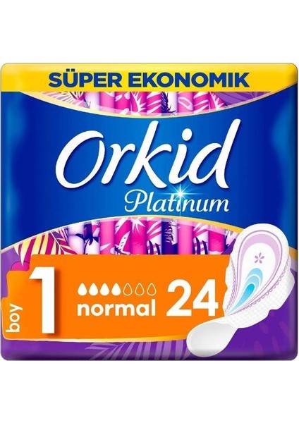 Platinum Normal Hijyenik Ped 24 Adet Gün Boyu Konfor ve Sızıntı Önleyici Teknoloji