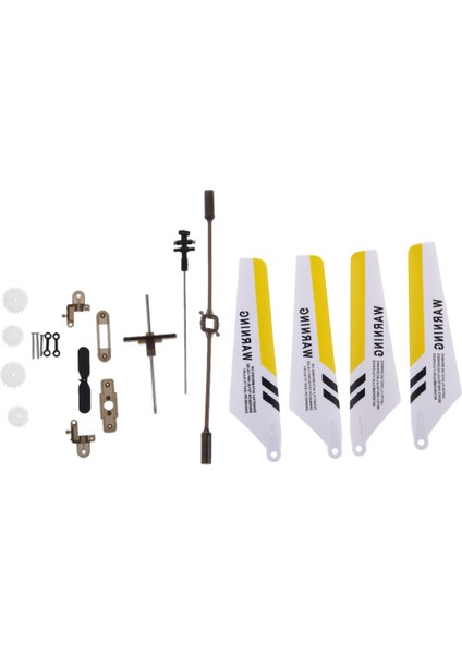 Syma S107 Rc Helikopter ile Uyumlu Tam Set Yedek Parçalar, Ana Bıçaklar, Şaft, Kuyruk Süslemeleri, Kuyruk Destekleri, Balan Çubuğu, Dişli Seti, Bağlantı Tokası-Sarı (Yurt Dışından)