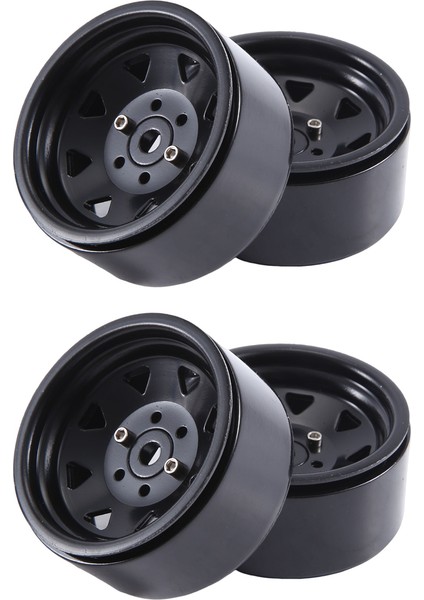 4pcs 1.9 Inç Metal Beadlock Tekerlek Göbeği 1/10 Rc Paletli Araba Trx4 Eksenel SCX10 90046 AXI03007 Redcat Gen8, Siyah 8 (Yurt Dışından)