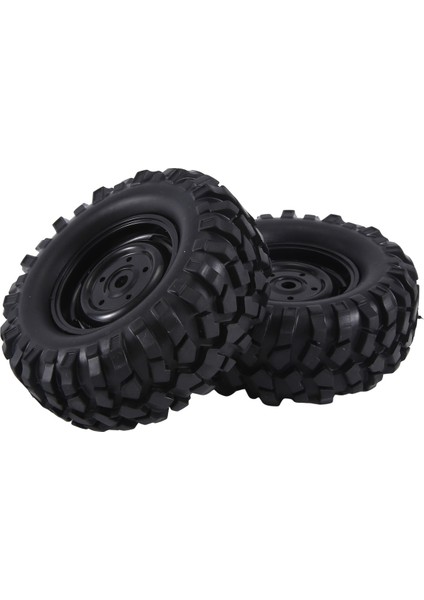 4pcs 96MM 1.9 Inç Kauçuk Tekerlek Kırmızı Lastik Kilitlenmesi 1/10 Rc Paletli Araba Eksenel SCX10 Hsp Redcat Traxxas, Siyah (Yurt Dışından)