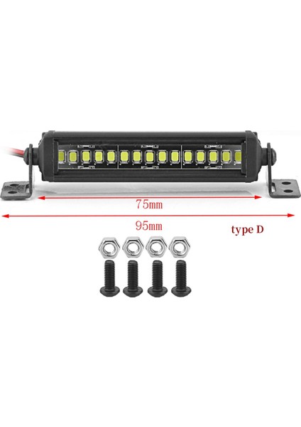 Rc Araba Tavan Lambası 24 36 Lamba Çubuğu 1/10 Rc Paletli Eksenel SCX10, D (Yurt Dışından)