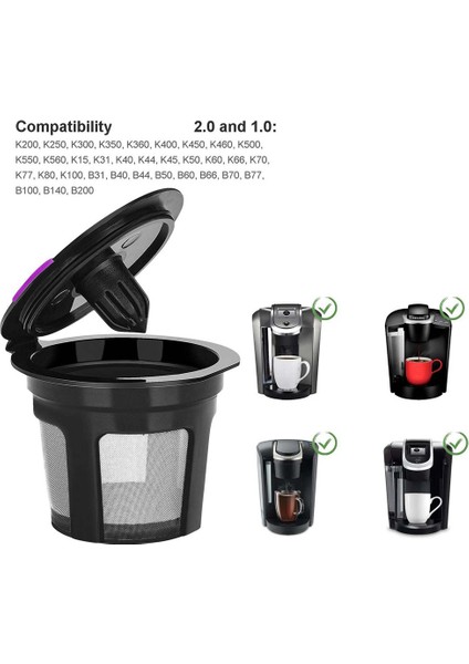 6 Adet K Bardak, Kahve Filtresi Tek K Bardak Için 2.0 1.0 (Yurt Dışından) modelleri