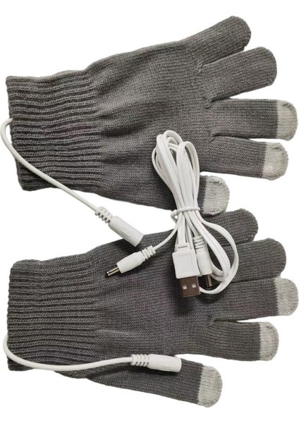 USB Isıtma Sporları Çalışma Kayak Yıkanabilir Kış Gri (Yurt Dışından)