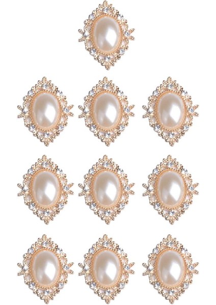 Yuvarlak Bling Kristal Inci Sırt Düğmeleri Süsleme Craft 30X25MM (Yurt Dışından) modelleri