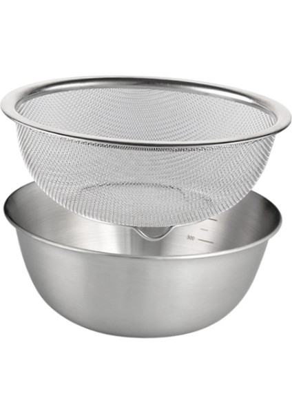 2 304 Paslanmaz Çelik Kevgir, Makarna Sebze I Için Karıştırma Kasesi 18CM (Yurt Dışından)