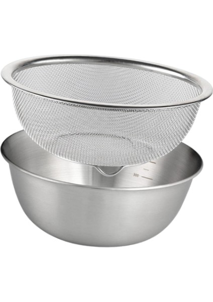 2 304 Paslanmaz Çelik Kevgir, Makarna Sebze I Için Karıştırma Kasesi 18CM (Yurt Dışından)