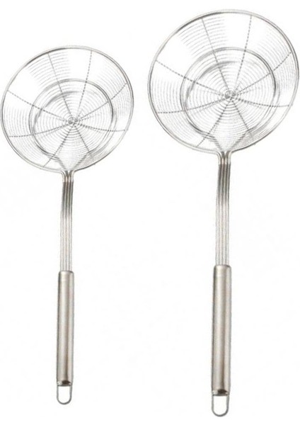 Makarna Için 2x Paslanmaz Süzgeç Skimmer Kaşık Kepçe 20CM & 14CM (Yurt Dışından)