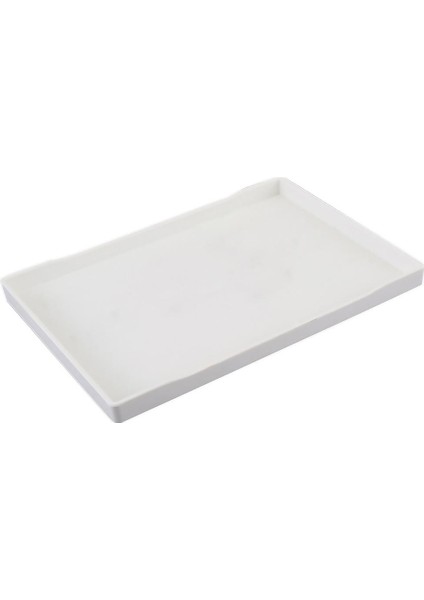 35.5X25.2CM Porsiyon Tepsisi Meyve Çay Kahvaltı Mutfak Melamin Plakaları Beyaz F 38X25.2CM (Yurt Dışından)