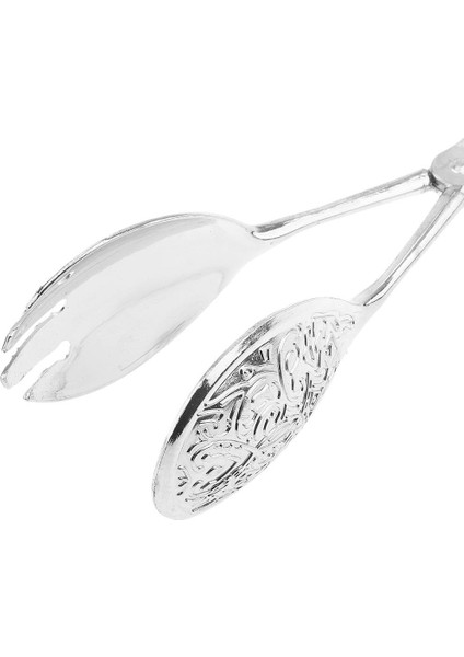 Metal Tost Ekmek Crumpets Gıda Salatası Tong Candy Cake Clip Silver #1 (Yurt Dışından)