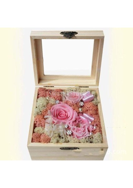 Bitmemiş Ahşap Kutu: Kilitlenebilir Ahşap Kutuları, 18X18X7CM (Yurt Dışından)