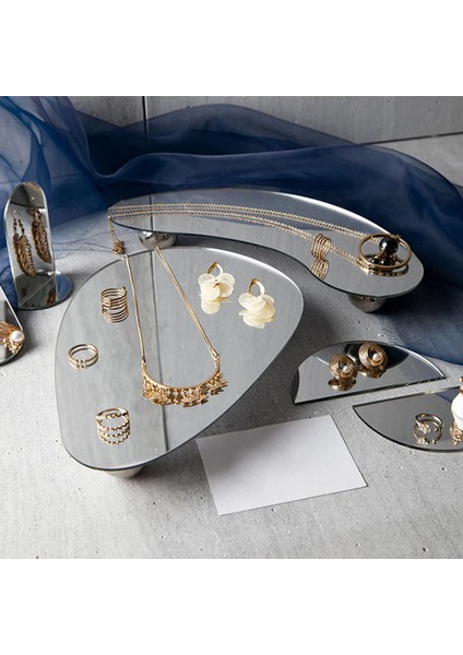 Ayna Tepsisi Parfüm Ekran Tepsisi Takı Süsleme Tepsisi Ruj Düzensiz Şekil (Yurt Dışından) indirimleri