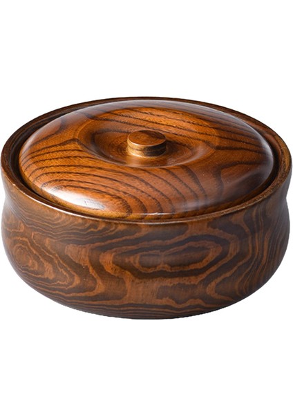 Ahşap Kase Saklama Tahıl Kaleci Ahşap Ramen Kase Kapaklı Konteyner 20CMX7.5CM (Yurt Dışından) modelleri