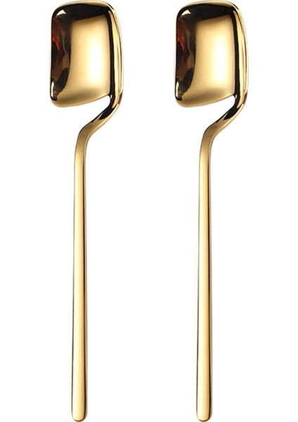 2pcs Bal Kaşık Paslanmaz Çelik Dondurma Kaşık Çay Kaşığı Ev Altın (Yurt Dışından) fiyatları