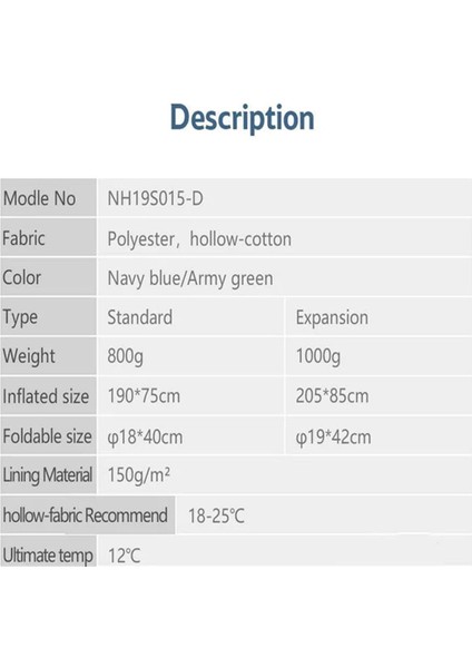 H150 ( L ) Zarf Tarzı Pamuklu Uyku Tulumu -4°c