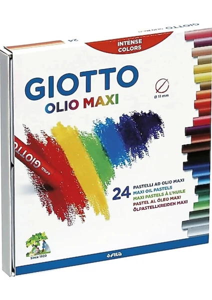 Gıotto Pastel Boya 24 Renk Olıo Maxı Yağlı Pastel (Silindir)