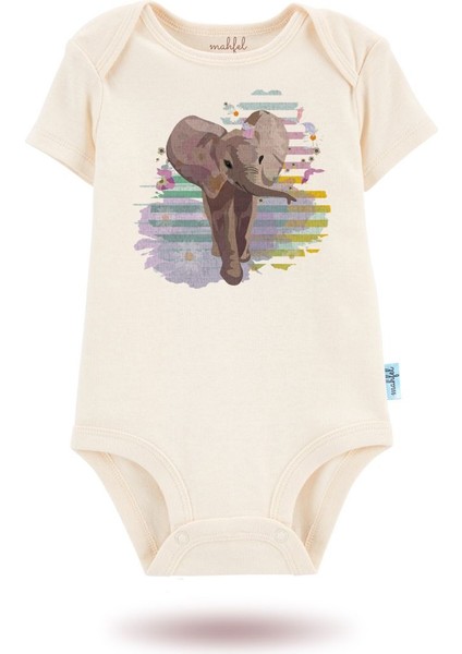 3'lü Organik"fil " Baskılı Kısa Kollu Bebek Body ZIBINKISABEJ-EKRU-GÜNEŞ444-496 fiyatları