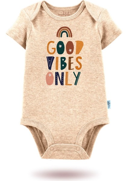 3'lü Organik"good Vibes Only" Baskılı Kısa Kollu Bebek Body Zıbın Kısabej-Kahve-Güneş98-8 fiyatları