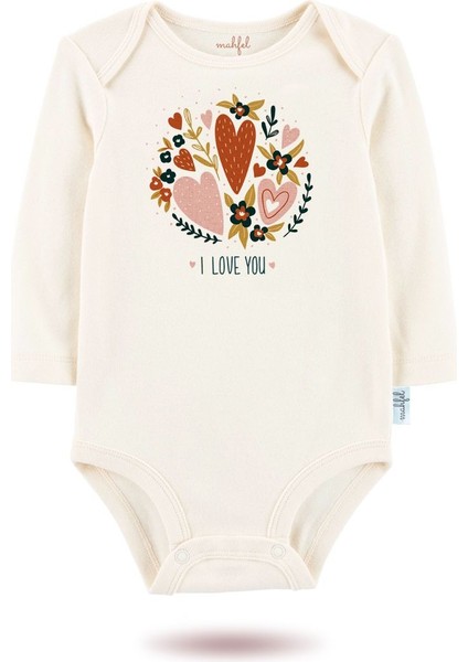 3'lü Organik"let's Be Kind" Baskılı Desenli Uzun Kollu Bebek Body Zıbın UZUNPEMBE-EKRU-KALP-768-635 fiyatları