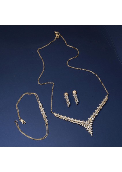 Baget Tasarım 14 Ayar Altın Nişan Seti