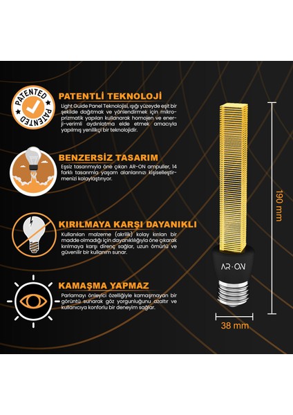 Dekoratif LED Ampul Mod1007 E27 2700 Kelvin