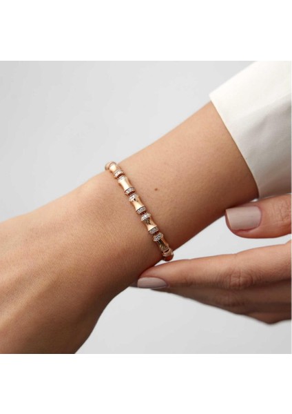 Bambu Sıralı Pırlanta Bileklik modelleri