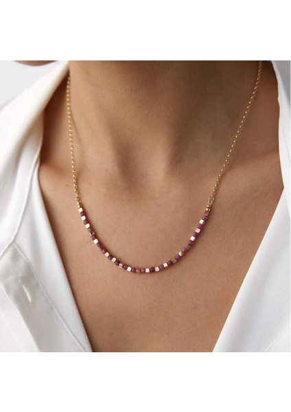 Kök Yakut Taşı Kolye