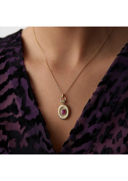 Vintage Ruby Pırlanta Kolye