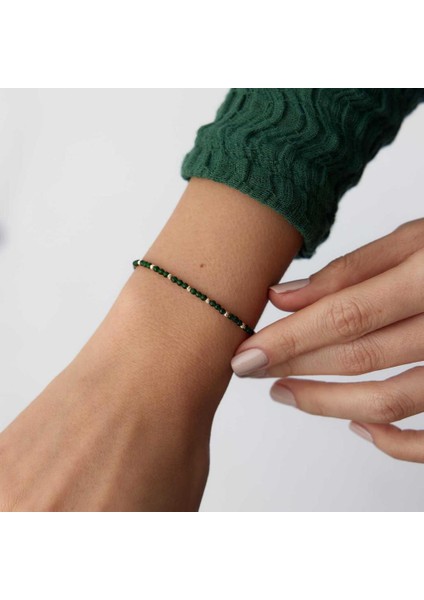 Sıralı Yeşim Taşlı Bileklik