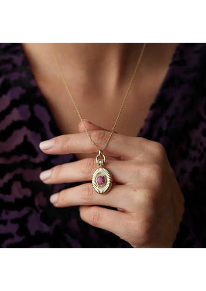 Vintage Ruby Pırlanta Kolye fırsatları