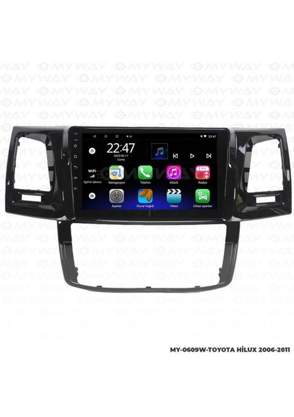 Toyota Hilux Android Carplay Navigasyon ve Multimedya Sistemi 2008-2012