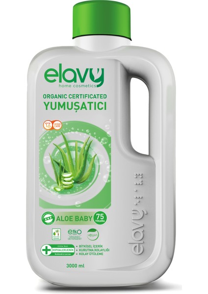 Aloe Baby Organik Sertifikalı Çamaşır Yumuşatıcısı 3 Lt