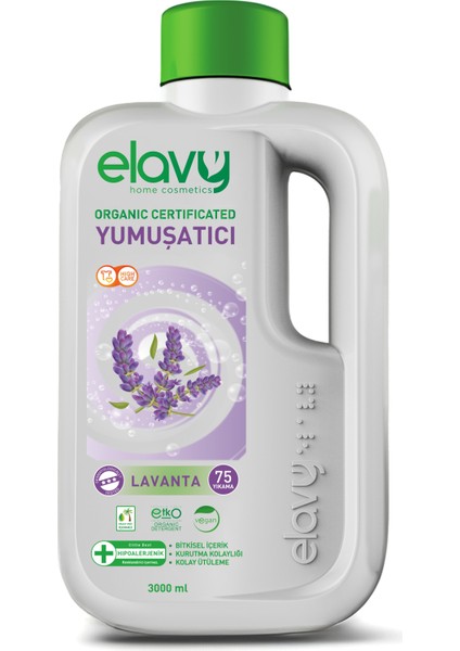 Lavanta Organik Sertifikalı Çamaşır Yumuşatıcısı 3 Lt