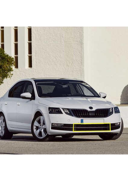 Skoda Octavia 2018-2020 Ön Tampon Orta Izgara Krom Çıtalı 5E0853677K