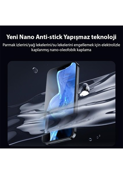 0.3mm Parmak Izi Bırakmaz Alümina Privacy Iphone 15 Pro Max Hayalet Ekran Koruyucu Full Kaplama