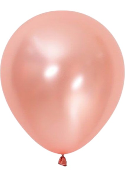 12 inç Rose Gold renk 10 lu Metalik Dekorasyon Balonu