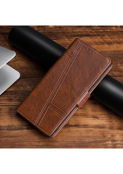 Xiaomi 12T /12T Pro Için Telefon Kılıfı Kart Yuvalı Deri Telefon Kılıfı (Yurt Dışından)