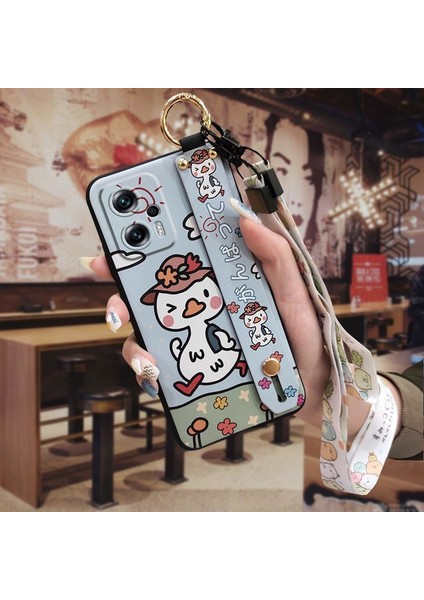 Xiaomi Redmi Note 13 Pro Plus Bileklikli Karikatür Darbeye Dayanıklı Yumuşak Telefon Kılıfı (Yurt Dışından)