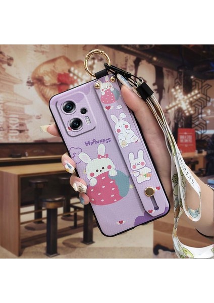 Xiaomi Redmi Note 13 Pro Plus Bileklikli Karikatür Darbeye Dayanıklı Yumuşak Telefon Kılıfı (Yurt Dışından)