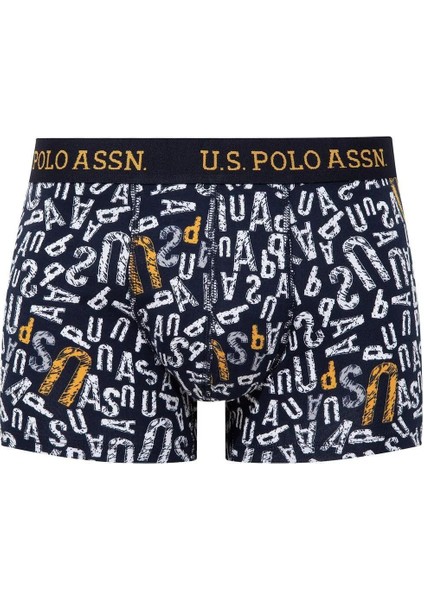 80497 Erkek Pamuklu 3'lü Boxer-Sarı&lacivert&baskılı fırsatları