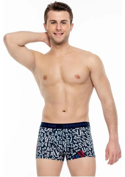 80497 Erkek Pamuklu 3'lü Boxer-Sarı&lacivert&baskılı indirimleri